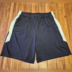 Black and Highlighter Yellow Athletic Shorts